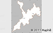 Gray Simple Map of Koraput, cropped outside