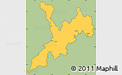 Savanna Style Simple Map of Koraput, cropped outside