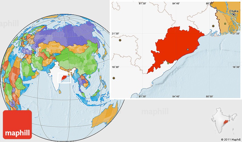 Odisha In World Map Political Location Map Of Orissa, Highlighted Country Odisha In World Map Political Location Map Of Orissa, Highlighted Country