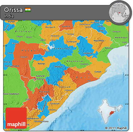 Political Map of Orissa