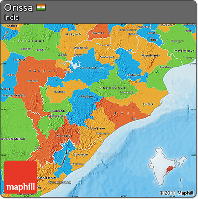 Political Map of Orissa