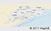 Classic Style Panoramic Map of Orissa, single color outside