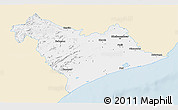 Classic Style 3D Map of Puri, single color outside