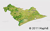Satellite 3D Map of Puri, cropped outside