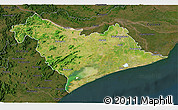 Satellite 3D Map of Puri, darken
