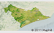 Satellite 3D Map of Puri, lighten