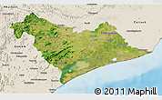 Satellite 3D Map of Puri, shaded relief outside