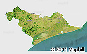 Satellite 3D Map of Puri, single color outside