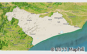 Shaded Relief 3D Map of Puri, satellite outside