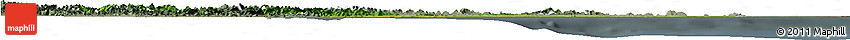 Satellite Horizon Map of Puri, semi-desaturated