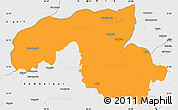 Political Simple Map of Sundargarh, single color outside, borders and labels