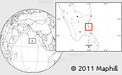 Blank Location Map of Karaikal, highlighted parent region