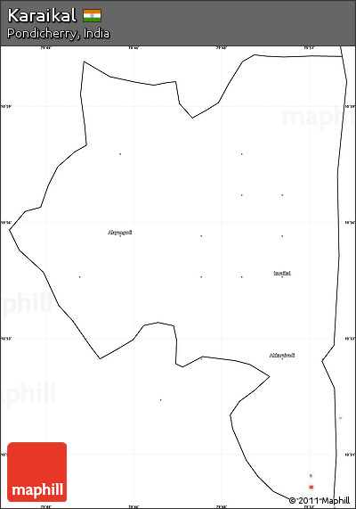 Blank Simple Map of Karaikal