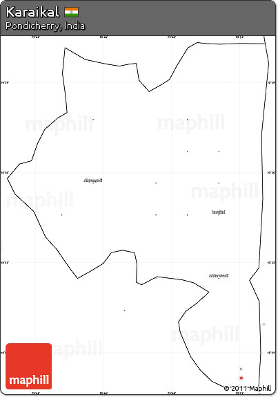 Blank Simple Map of Karaikal