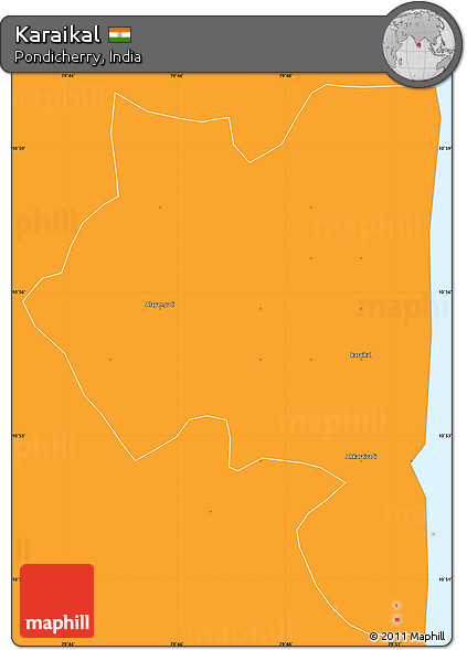 Political Simple Map of Karaikal