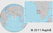 Gray Location Map of Mahe