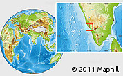 Physical Location Map of Mahe