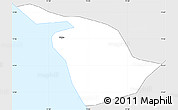 Silver Style Simple Map of Mahe