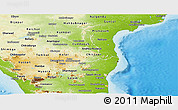 Political Panoramic Map of Pondicherry, physical outside