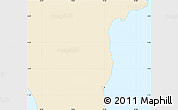 Classic Style Simple Map of Pondicherry, single color outside