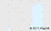 Political Simple Map of Pondicherry, single color outside
