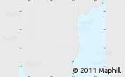 Political Shades Simple Map of Pondicherry, single color outside