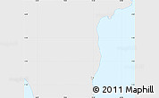 Silver Style Simple Map of Pondicherry, single color outside