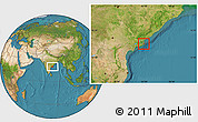 Satellite Location Map of Yanam