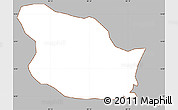 Gray Simple Map of Yanam, cropped outside