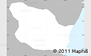 Gray Simple Map of Yanam, single color outside