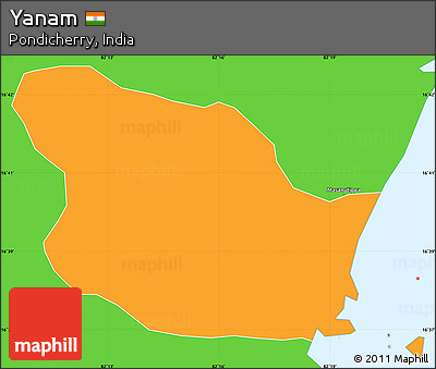 Political Simple Map of Yanam