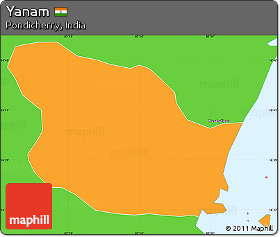 Political Simple Map of Yanam