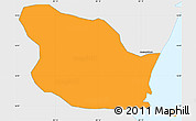 Political Simple Map of Yanam, single color outside, borders and labels