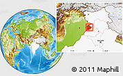 Physical Location Map of Amritsar, highlighted country