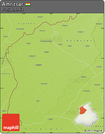 Physical Map of Amritsar