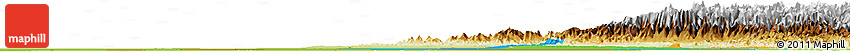 Political Horizon Map of Punjab, physical outside