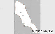 Gray Simple Map of Hoshiarpur, cropped outside