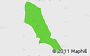 Political Simple Map of Hoshiarpur, single color outside