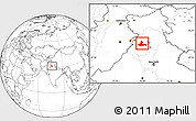 Blank Location Map of Jalandhar