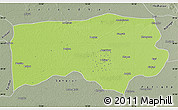 Physical Map of Ludhiana, semi-desaturated