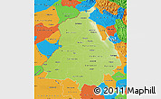 Physical Map of Punjab, political outside