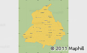 Savanna Style Map of Punjab, single color outside