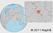 Gray Location Map of Sangrur