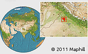 Satellite Location Map of Sangrur