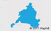 Political 3D Map of Ajmer, cropped outside