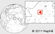 Blank Location Map of Ajmer
