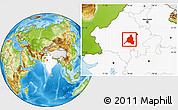 Physical Location Map of Ajmer, highlighted country