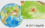 Physical Location Map of Ajmer