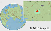 Savanna Style Location Map of Ajmer