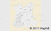 Classic Style 3D Map of Alwar, single color outside